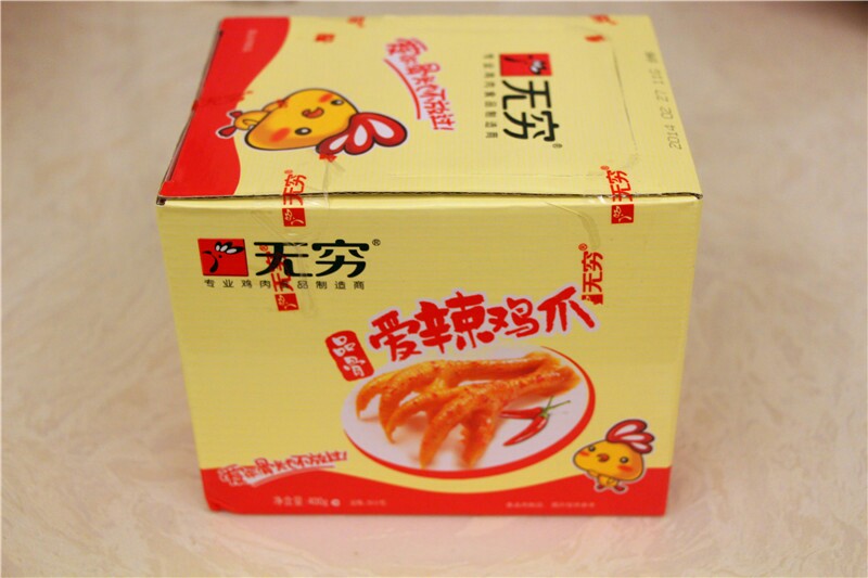 320g无穷爱辣鸡爪/盒