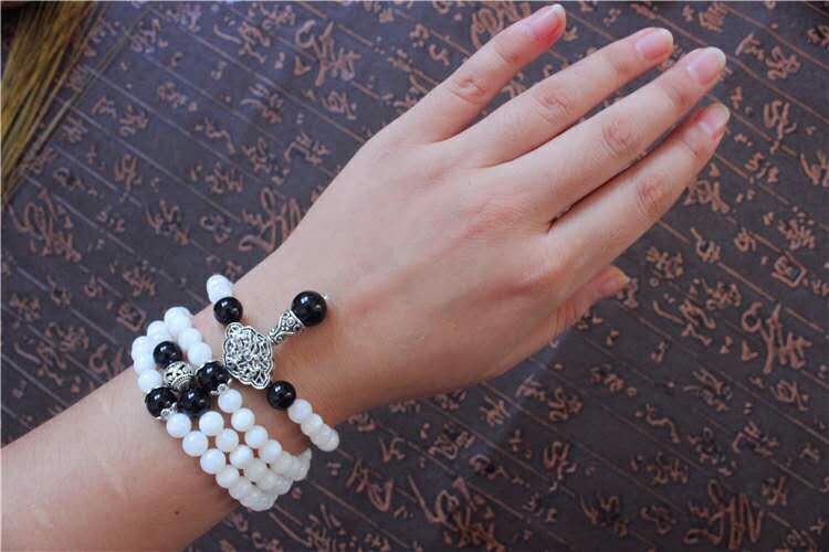 350821纯天然海南白砗磲108颗两用佛珠手串项链 如意款(0.