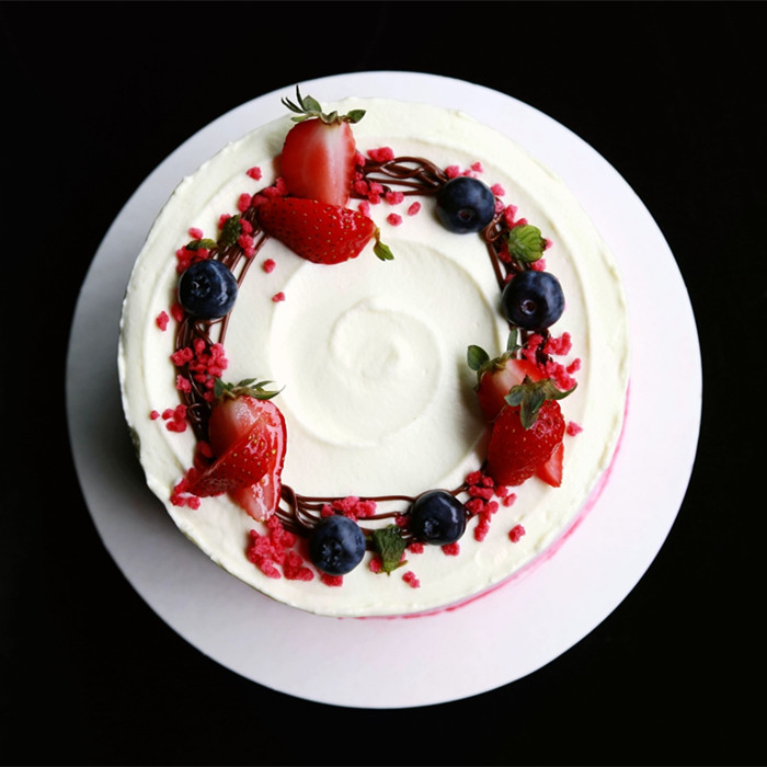 七夕节/te amo我爱你/草莓蓝莓/生日/26度巧克力蛋糕 重庆配送/七夕