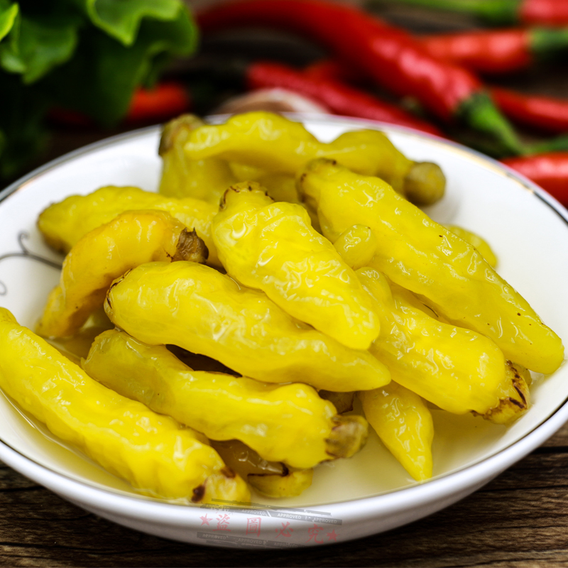 正宗湖南湘汝小米椒泡椒280g农家手工自制泡菜调味品白辣椒酸辣椒