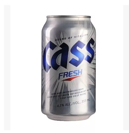 韩国进口cass凯狮啤酒355ml 整箱24瓶