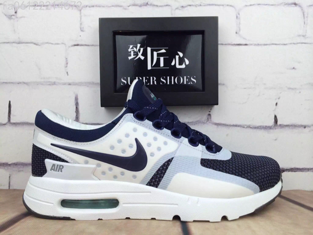 耐克nike air max87二代男鞋 zero限量版跑步鞋 码数40-44 蓝白色 男