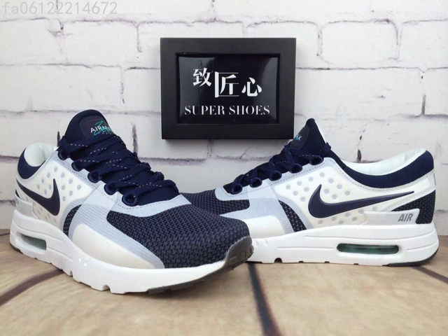 耐克nike air max87二代男鞋 zero限量版跑步鞋 码数40-44 蓝白色 男