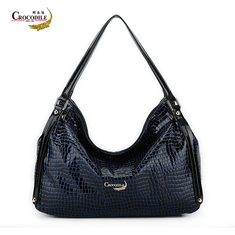 鳄鱼恤女包2015夏季新款欧美牛皮单肩包鳄鱼纹大牌手提包女士包包