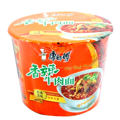 康师傅香辣牛肉面(桶)