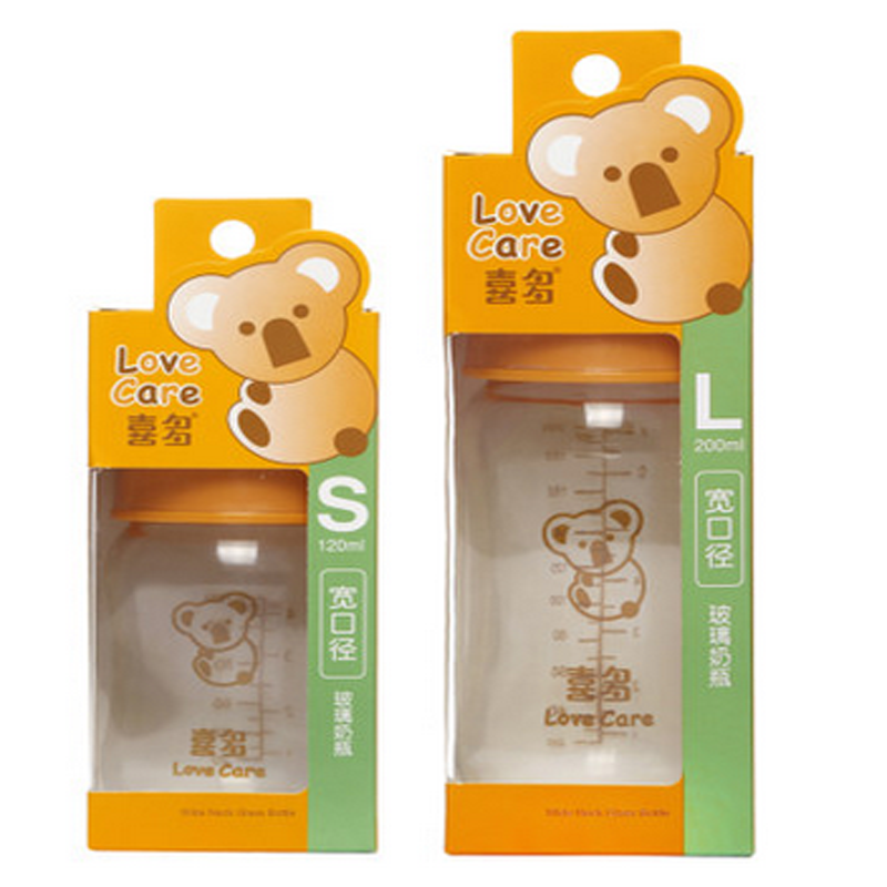 喜多宽口径葫芦型母乳奶瓶耐高温玻璃奶瓶储奶瓶不含双酚a