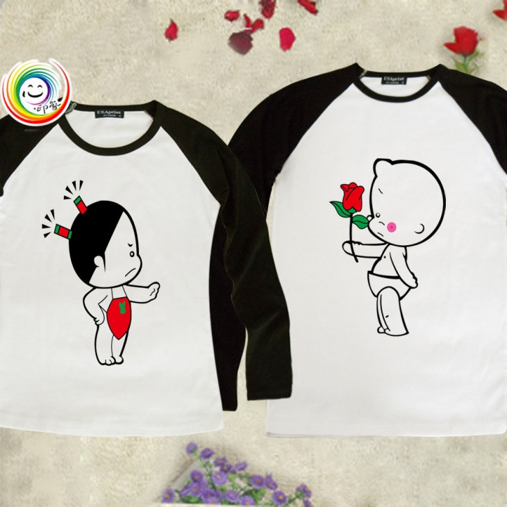 diy情侣t恤来图定制