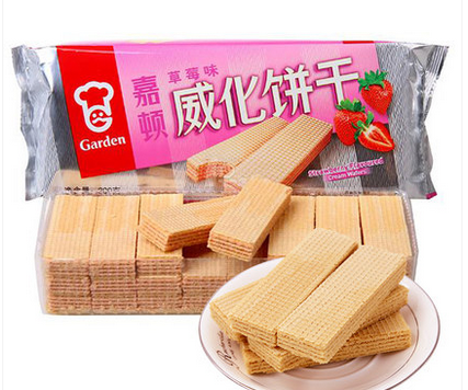 嘉顿 威化饼干草莓味200g