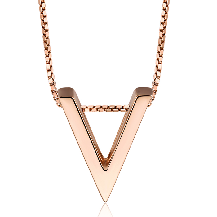 金象珠宝 18k金v型吊坠