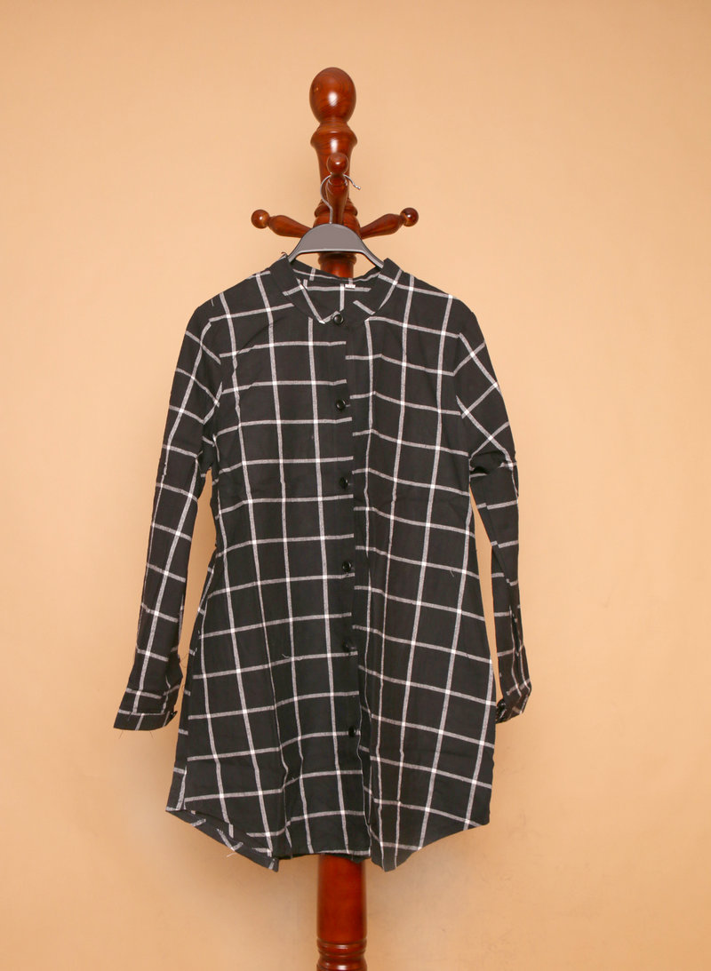 货号方格衬衣 黑格 尺码均码