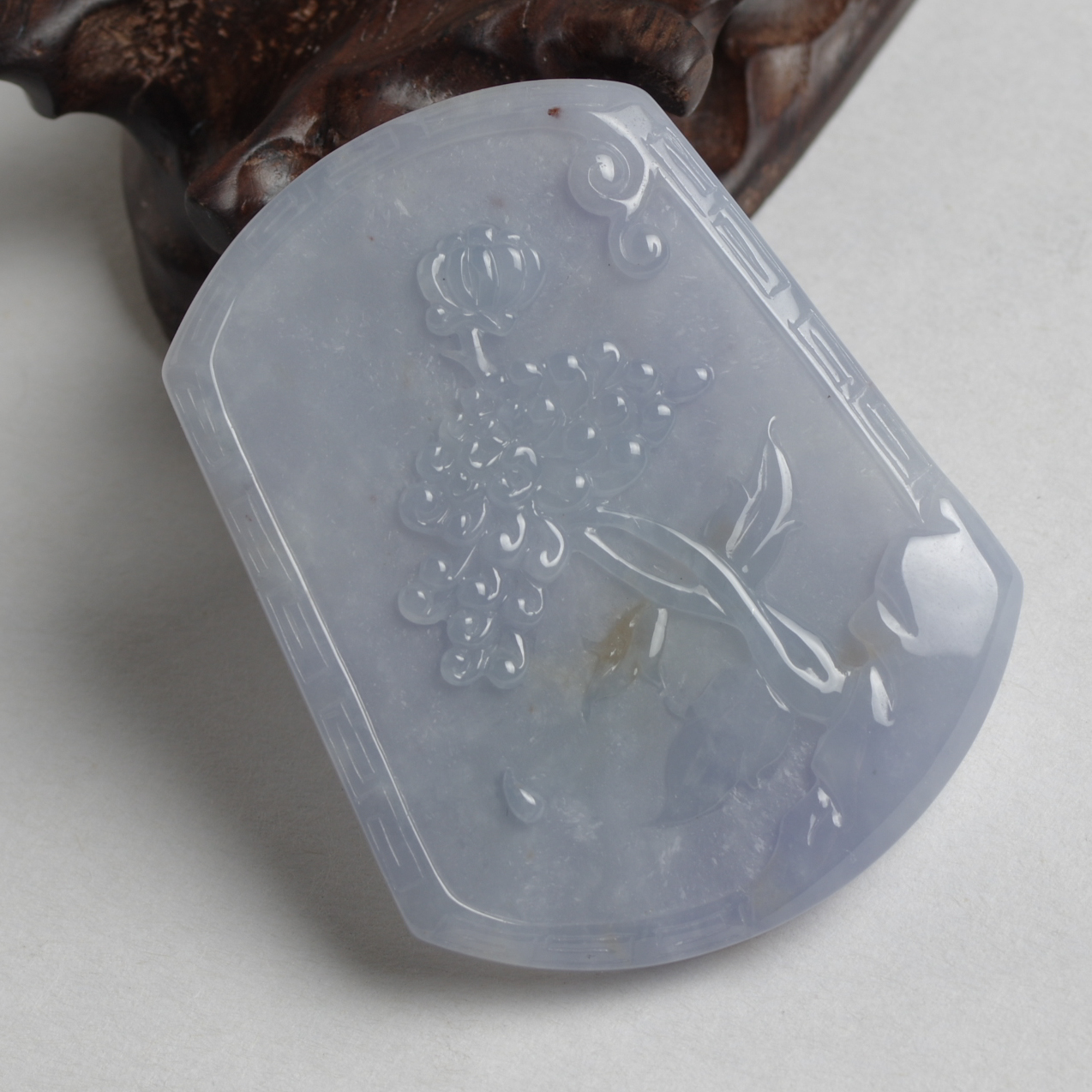 s19-91#1 紫罗兰菊花牌吊坠