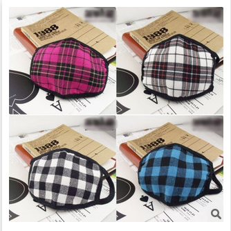 韩国大格子简约时尚加厚骑行防尘防晒中性口罩 - 畅想wego