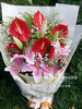 春华秋实B款--红掌百合花束 商品缩略图1