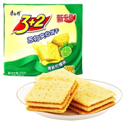 康师傅3 2苏打清新柠檬375g