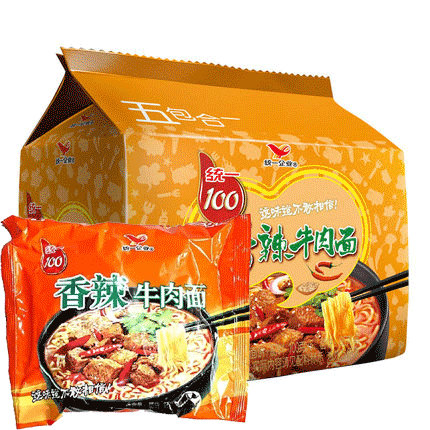 统一 经典香辣牛肉面 袋装