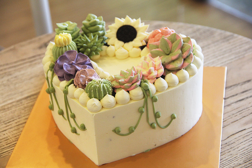 多肉真心花园蛋糕(2号)