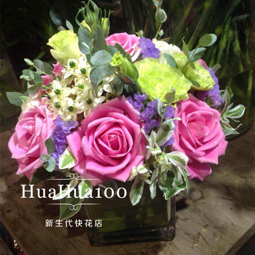 粉粉爱丨8朵玫瑰粉色系小瓶花 商品图1