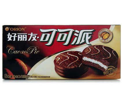 好丽友 可可派 巧克力味涂饰蛋类芯饼 6枚/盒