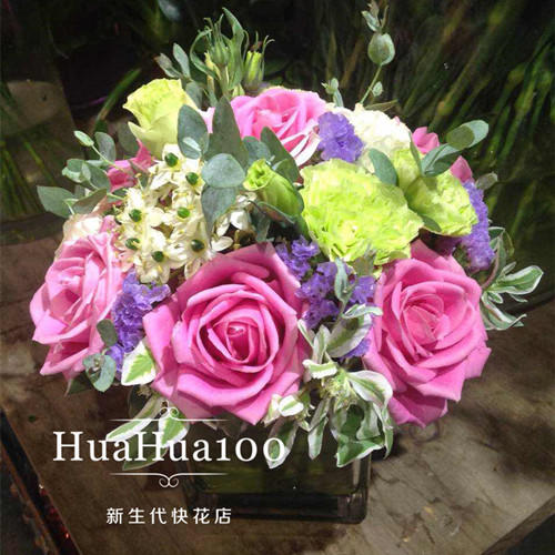 粉粉爱丨8朵玫瑰粉色系小瓶花 商品图0