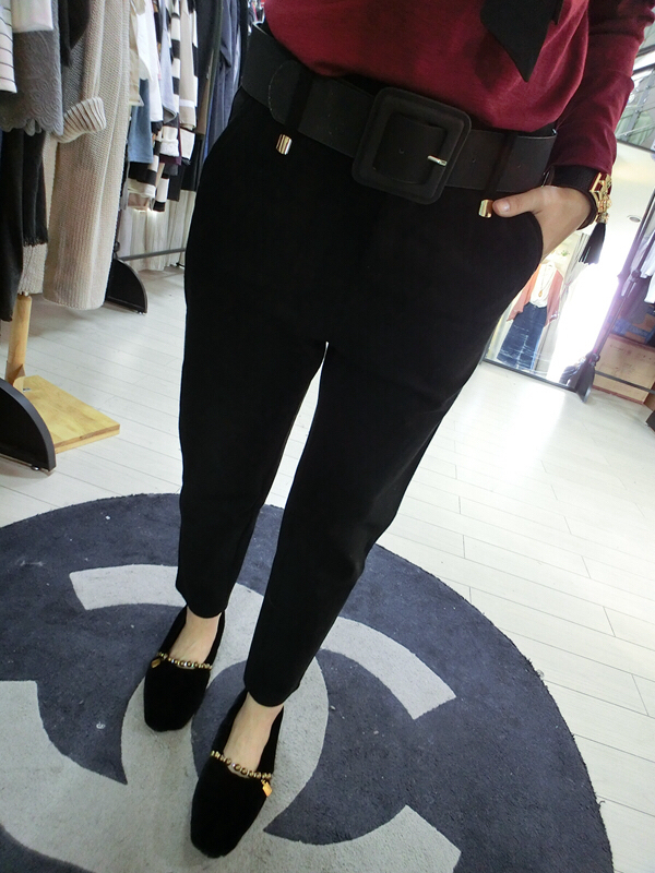 新款 秋冬呢绒裤到黑色 sml 全国包邮