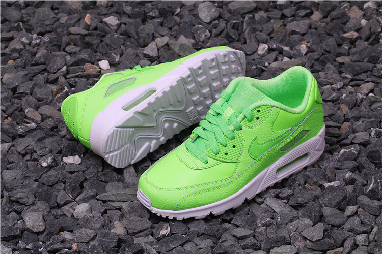 天天特价nike air max 90电压绿电压绿白气垫跑鞋女鞋休闲鞋厚底系带