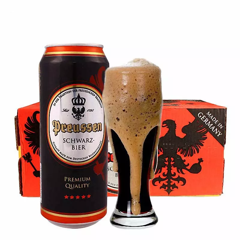 德国普鲁士原味黑啤500ml(24听装/罐装)