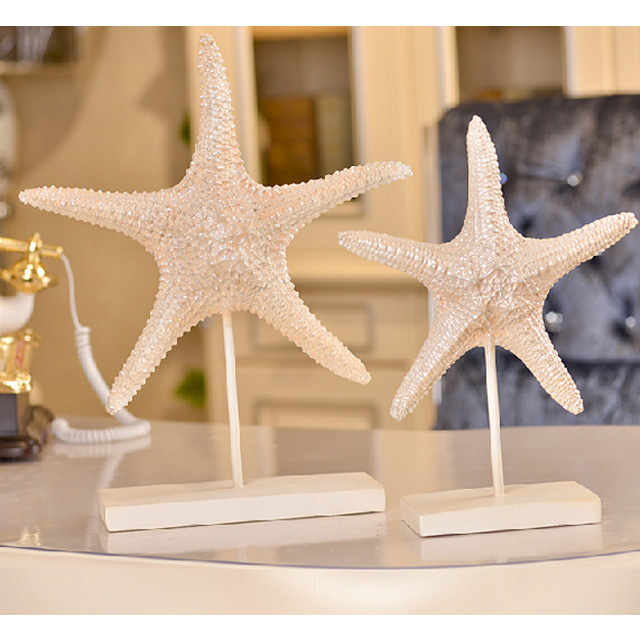 地中海家居饰品仿真海星标本家居摆件(对)