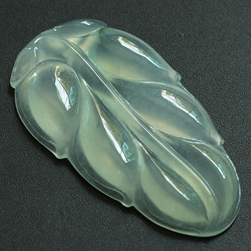 w51021-12 天然a货冰种起荧光翡翠叶子吊坠 飘花金枝玉叶吊坠超值