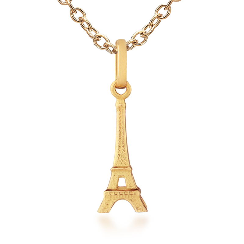 法国进口18k金埃菲尔铁塔吊坠