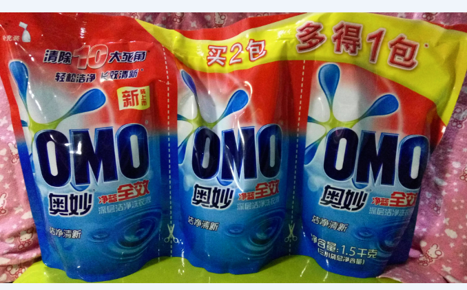 奥妙净蓝全效洗衣液