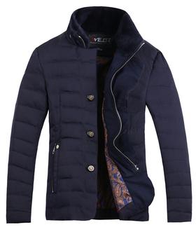 [衣拉客]冬季男装正品羽绒服外套獭兔毛领加厚休闲外套男装