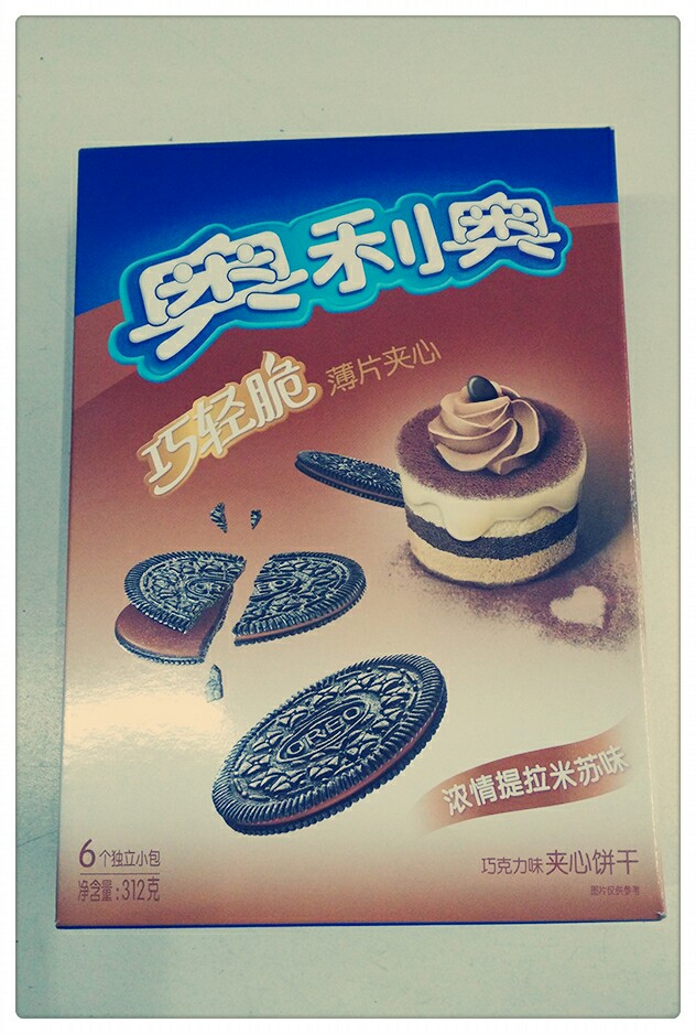 奥利奥巧轻脆巧克力夹心饼浓情提拉米苏味312克