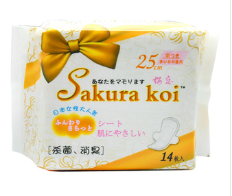 樱恋 绵柔日用卫生巾(250mm/14p)