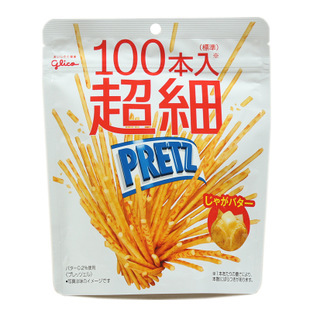 日本进口 固力果glico pretz 百力滋超细100本入黄油烤薯条饼干棒46g