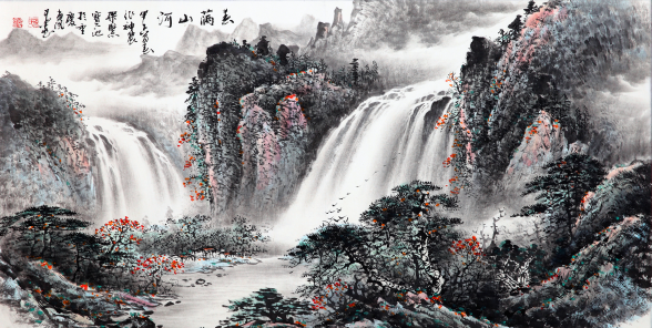 商品详情 春满山河        徐墨然 制作时间: 2014年 作品尺寸: 8.