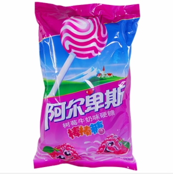200克阿尔卑斯棒棒糖(树莓牛奶味)