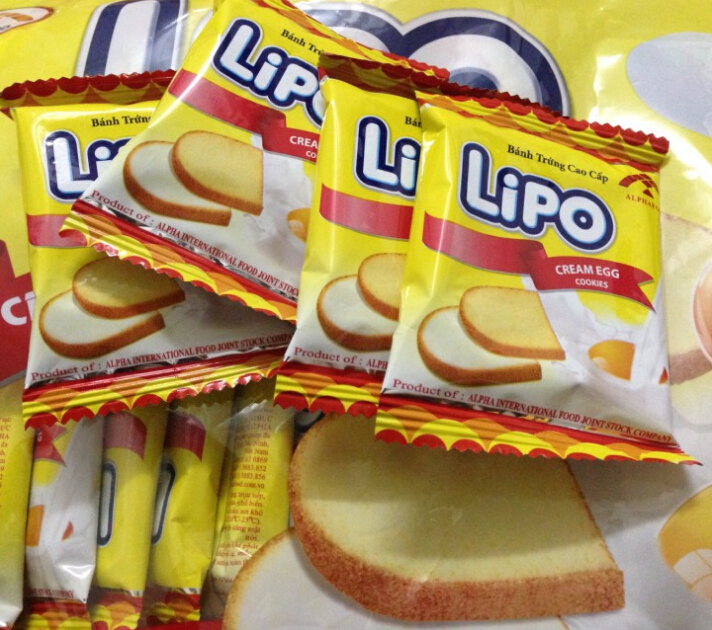 正品越南进口tipo鸡蛋牛奶面包干饼干220克