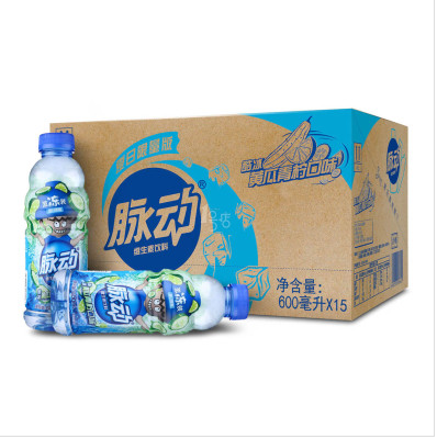 脉动 维生素饮料 酷冰黄瓜青柠味 600ml*15瓶 整箱