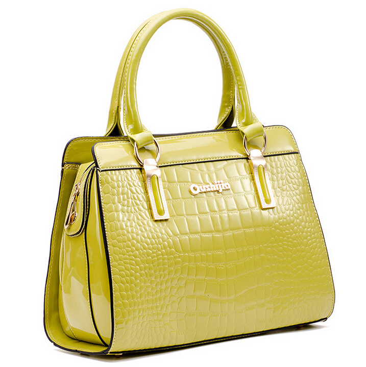 欧美时尚鳄鱼纹单肩手提斜跨包女包新款