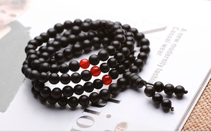 108颗黑砭石手链