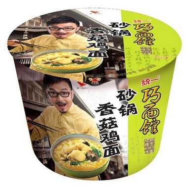 统一 巧面馆 桶装 砂锅香菇鸡面 102gx12