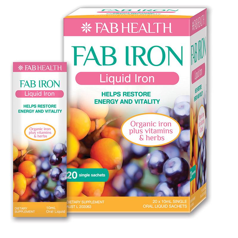 【买二送一包直邮】澳洲Fab Iron液体铁元素 补