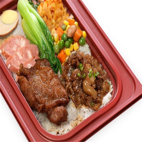 卤肉鸡排双拼便当