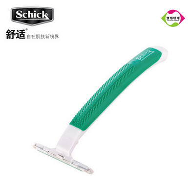 schick舒适手动剃须刀脱毛刀剃毛刀高级防滑轻便刀腋下腋毛刮毛刀2+1支