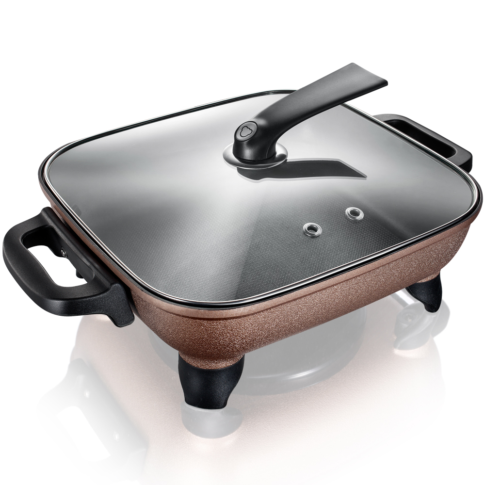 bear/小熊 dhg-c1128 电火锅韩式多功能电热锅电炒锅 不粘锅正品