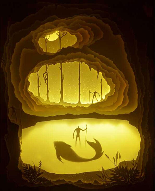 童话纸雕床头睡眠灯【包邮】