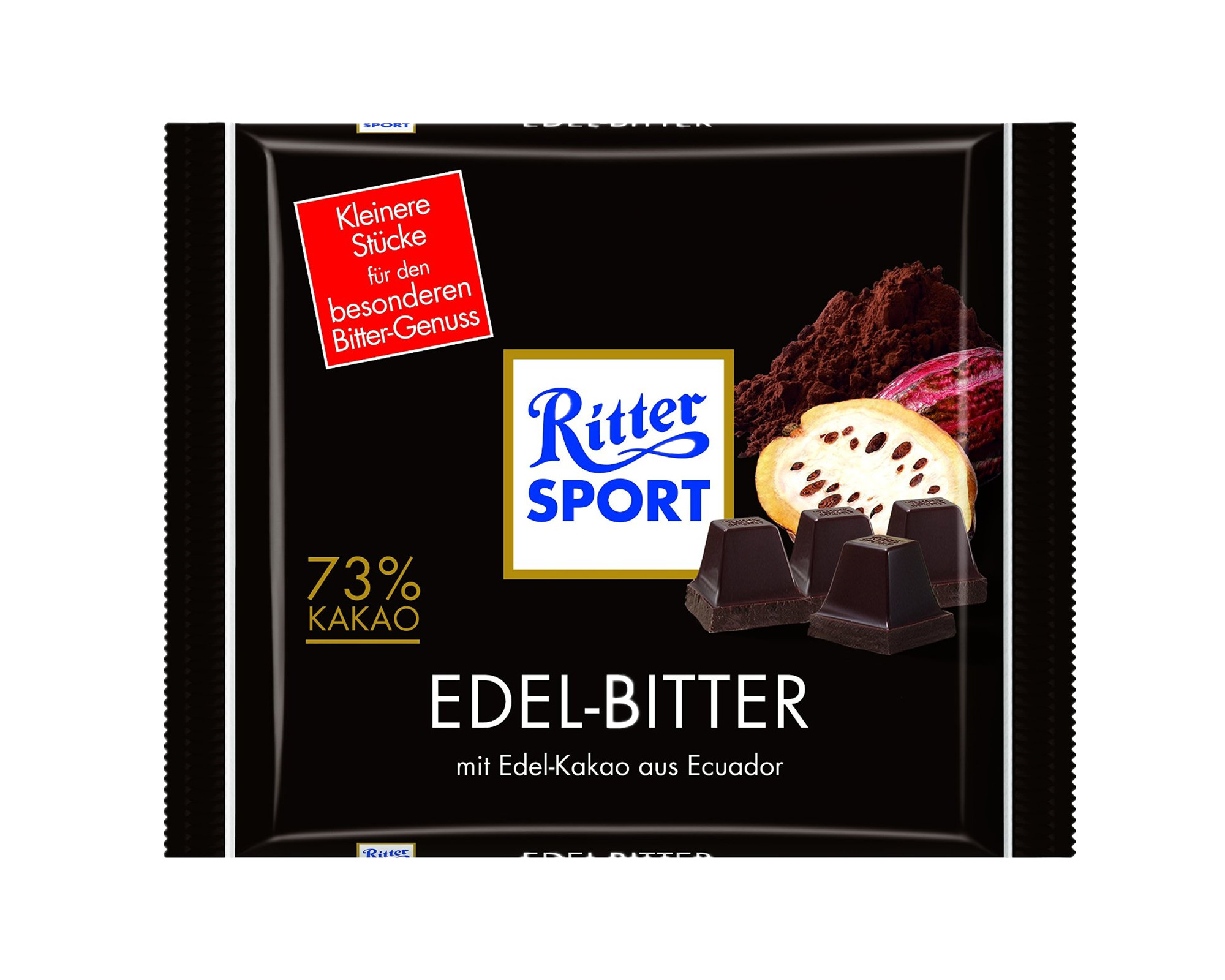 ritter sport 73%纯黑巧克力100g
