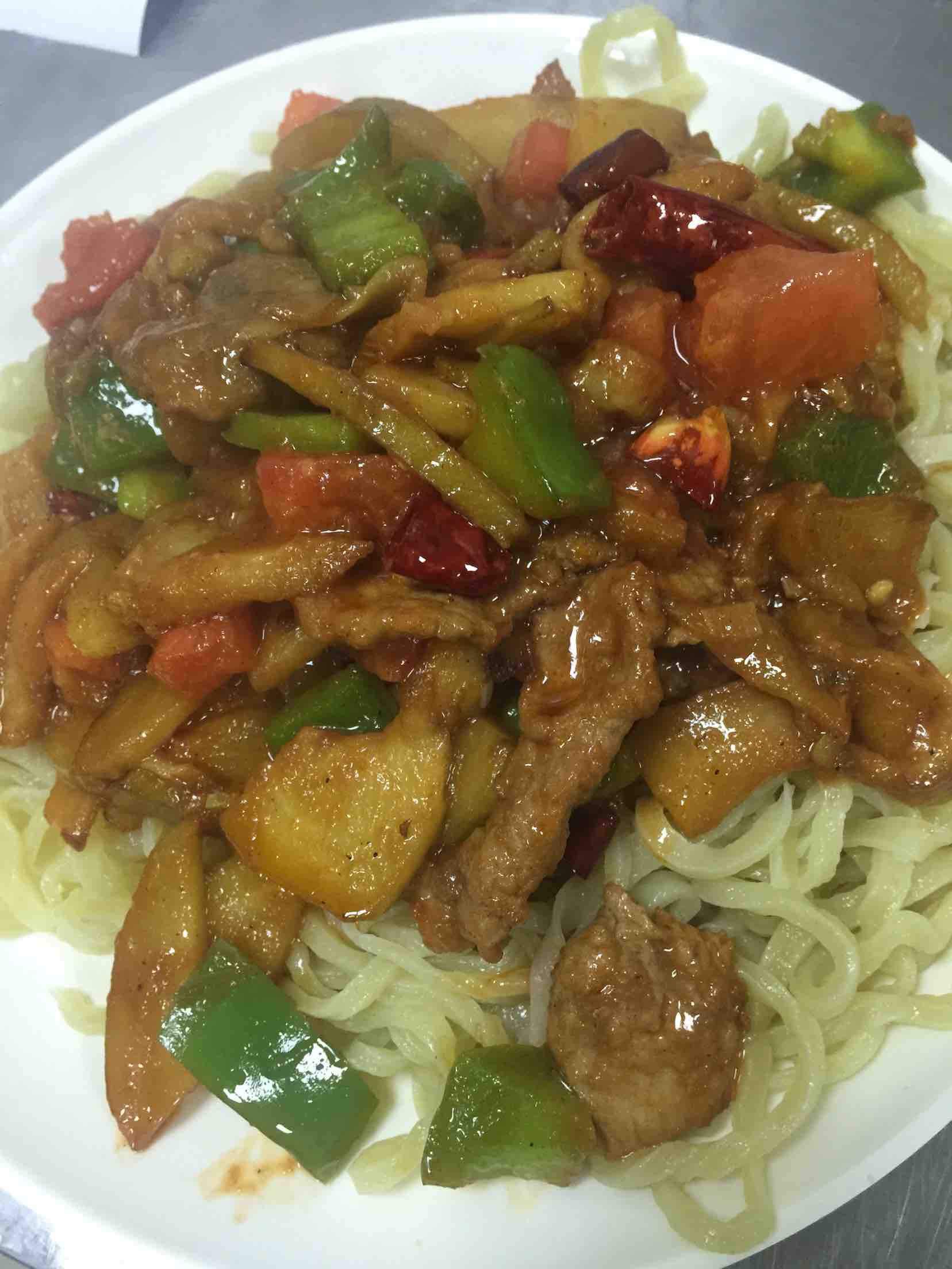 茄子肉片盖面(外卖)