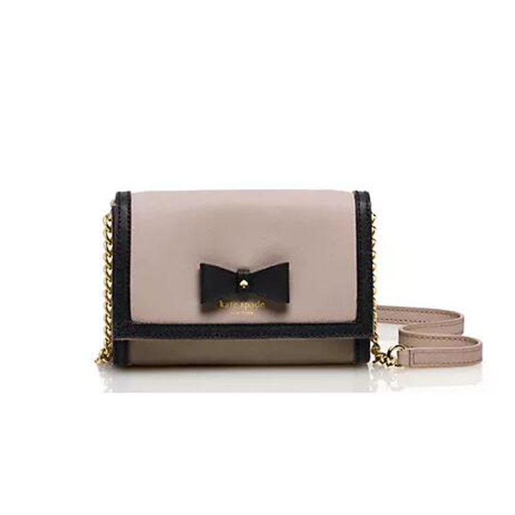 kate spade拼色蝴蝶结小包