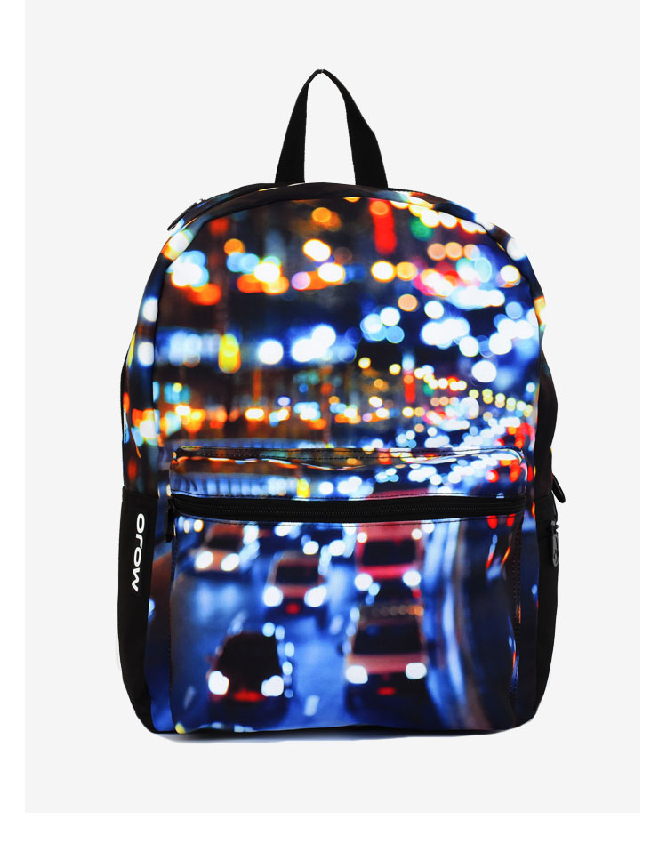 mojo双肩包 夜色车流